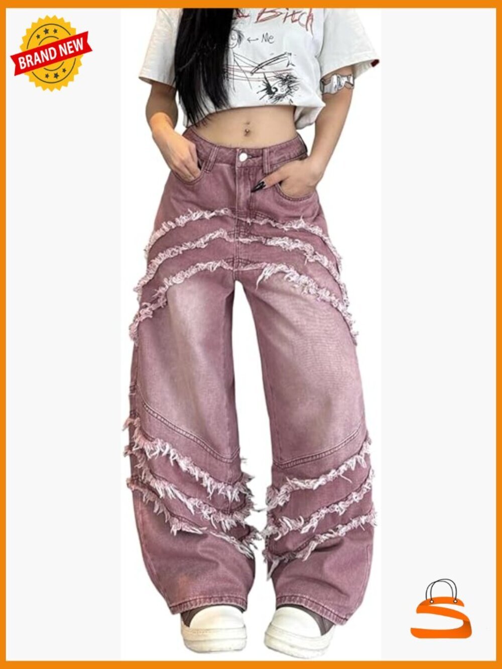 Wide Leg Baggy Jeans Y2K 90s Hip Hop Loose Denim Pants Streetwear